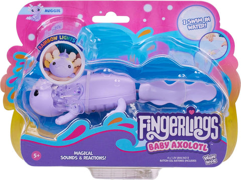 Fingerlings Interactive Baby Axolotl, Auggie, Used- good, no instructions, needs batteries