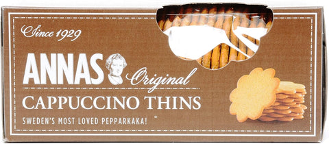 Annas Traditional Swedish Thins Original Cappuccino Thins 150g- best before 15/12/25