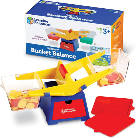 Learning Resources Primary Bucket Balance Teaching Scale, New but open, scruffy box