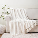 Battilo Cream Throw Blanket 150x200 , new but open packaging