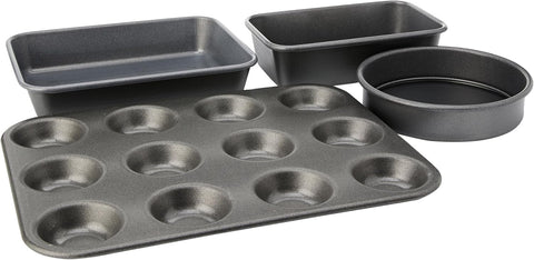 Prestige Tough & Strong 4 Piece bakeware Set, condition new, open, scruffy box