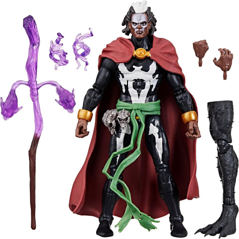 Marvel Strange Tales Brother Voodoo Action Figure, New but missing leg piece and hand alternates, open, scruffy box