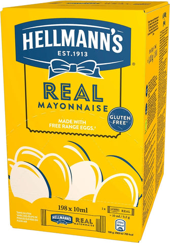 Hellmann's Mayonnaise Portion Sachets - 1x198x10ml- best before 16/08/24