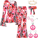 60s 70s Fancy Dress Women Hippie Costume Clothes 70 Style Ladies Fancy Dress Outfit (S)- new but missing flower headband, no original packaging