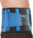 MEDiBrace Back Support Belt Back Brace for Lower Lumbar Pain Relief for Men and Women- sizeXL, blue