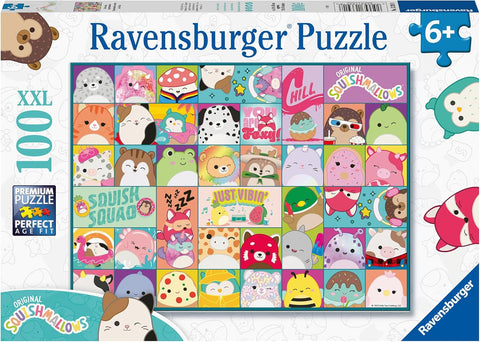 Ravensburger Squishmallows Jigsaw Puzzle 100 Pieces XXL, New, contents still sealed inside, tatty box