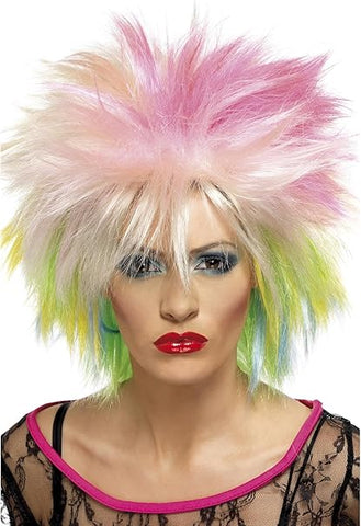 Smiffys Womens/Ladies 80s Attitude Wig, New but open, scruffy box