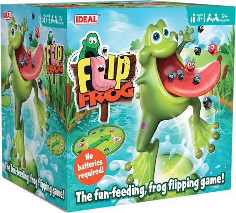 IDEAL | Flip Frog: the fun-feeding, frog flipping game, used, acceptable condition, some flies missing (ref tt154)