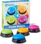 Learning Resources Answer Buzzers - Set of 4, condition new, open, scruffy box