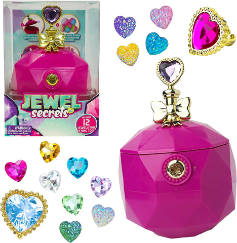 Jewel Secrets Ring Set, condition used-very good, diamond heart and golden bow missing (Ref TT56)