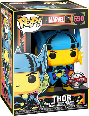 Funko POP! Marvel: Black Light - Thor , new condition , broken box