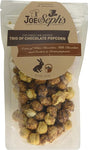 Joe and Sephs Trio of Chocolate Popcorn Pouch 80g - Best Before 30/04/25- scruffy bag/damaged label