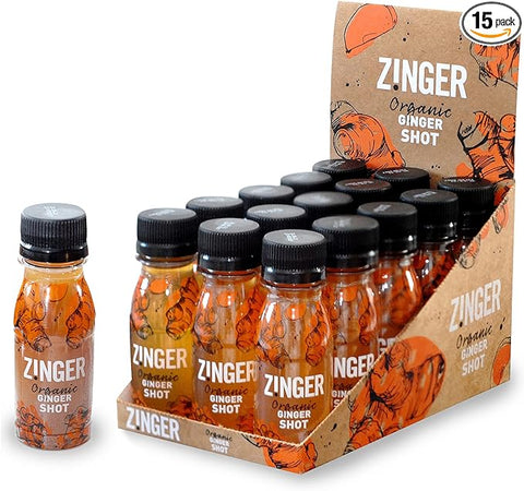 Zinger Ginger Shot (Pack of 15 x 70ml). best before 05/05/25