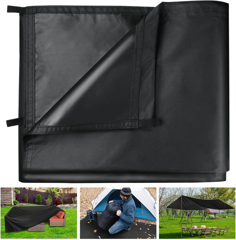 Waterproof Outdoor Cover: Black 3x3m, New but no loop in 1 corner, no original packaging