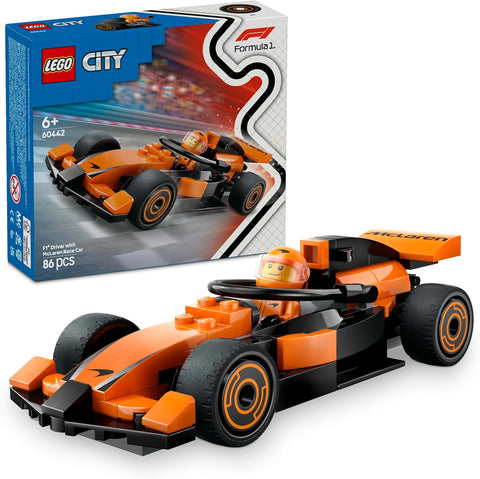 LEGO City F1 Driver with McLaren Race Car, New but open, damaged box