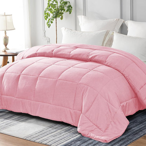 Whale Flotilla Reversible Duvet Single Size for All Seasons, 7.5 Tog Down Alternative 135x200 cm, Pink new but not in original packaging