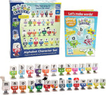 ALPHABLOCKS Alphabet Character Set, Used- acceptable, missing letters E, R, S, the letter B is upside down, scruffy box