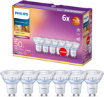 PHILIPS Dimmable [GU10 Spot] LED Light Bulbs, 3.8 W - 50W - warm white- pack of 3 only- new but broken box