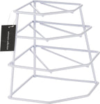 Buckingham 4 Tier Corner Plate, Kitchen Cupboard Organiser, Storage Rack Steel, White, 23 x 23 x 26 cm- new but small marks