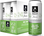 AQUA Carpatica Sparkling Flavours Lime & Mint 330ml x 4, best before 27/02/25, damaged pack, sealed