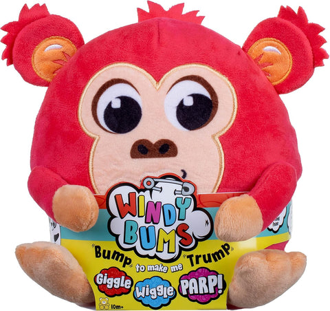 Windy Bums Monkey Cheeky Farting Toy ,Red,10 x 10 x 10 cm New but no original packaging