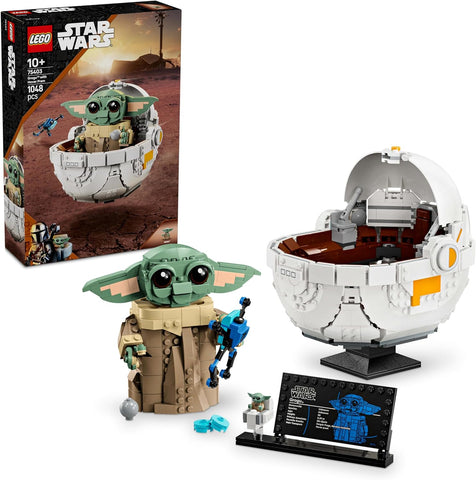 LEGO Star Wars Grogu  with Hover Pram Building Set - new but open, damaged box