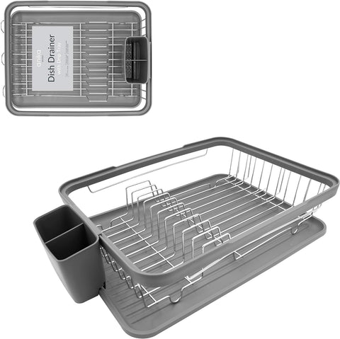 Anika 69069 Kitchen Dish Drainer Rack/Separate Cutlery Holder/Removable Drip Tray, used-good condition