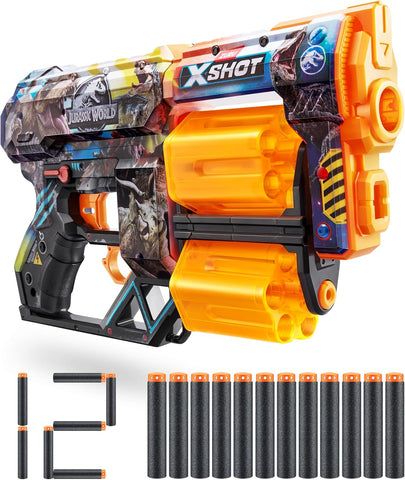 XSHOT Skins Jurassic World, Dread Jurassic, 12 Darts Included, New but open, scruffy box