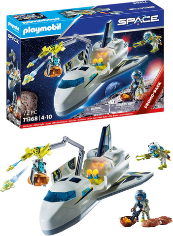 Playmobil 71368 Mission Space Shuttle Promo Pack, new but damaged, open box