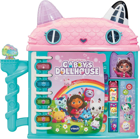 VTech Gabby's Dollhouse: Cat-a-Vator Discovery Book, New, open, scruffy box