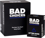 BAD CHOICES Party Game + After Dark Edition Set , used- acceptable condition ,