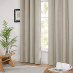 Deconovo Grey Curtains Faux Linen 100% Blackout Eyelet, 66 x 90 Inch, 2 Panels- new but missing original packaging