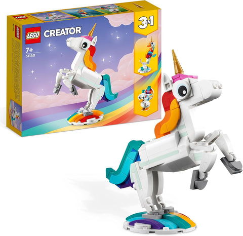 LEGO Creator 3in1 Magical Unicorn Toy, New but open, scruffy box, all bags inside are factory sealed