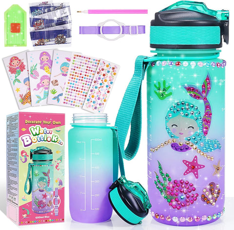 Grriopi Kids DIY Water Bottle Craft Kits for Kids - New but broken opened box