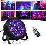 BrightWish Disco Lights for Parties, 36 LED Stage Lights with DMX & Remote Control -new but open scruffy box