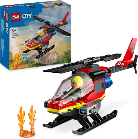 LEGO City Fire Rescue Helicopter 60411, New but open, damaged box