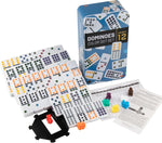 Mexican Train dominoes Set, Used- very good, dented tin, no original packaging