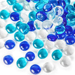 VGOODALL Mini Glass Beads 450g, 160-180PCS Glass Pebbles- new but opened scruffy box