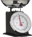 Premier Housewares Retro Kitchen Scales with Bowl Stainless Steel 5kg Black -new but bowl holder slightly bent out of shape easy to fix