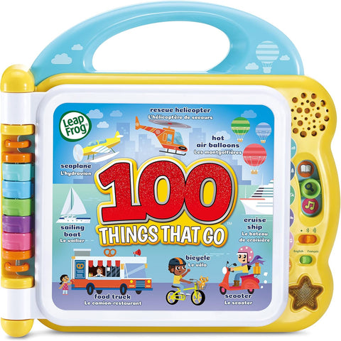 LeapFrog 100 Things That Go, Bilingual Playbook, English + French, New but damaged box