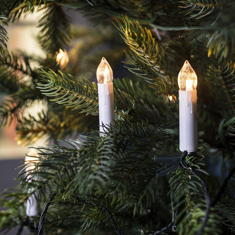 Lights4fun Indoor 20 Warm White LED Christmas Candle Tree Lights with Clips –new but open scruffy box