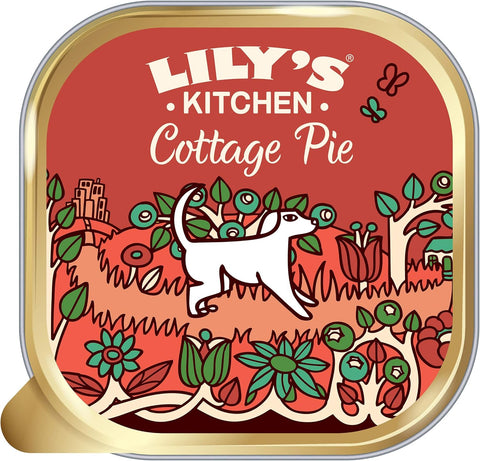 Lily's Kitchen Cottage Pie with Carrots and Peas Wet Food for Dogs, 150 g, best before 07/26, may come slightly dented