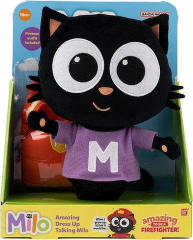 Milo Black Cat Plush Toy 25cm, condition used - good, missing outfit