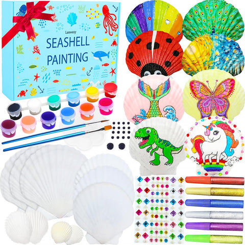 Lanwexy Sea Shell Painting Kit, New but open slightly scruffy box