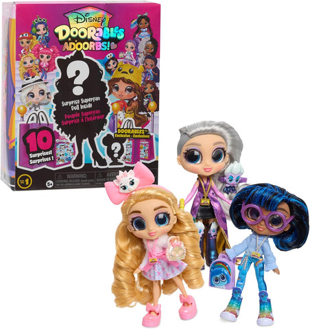 Disney Doorables Adoorbs Dolls, New but open box, checked, all there