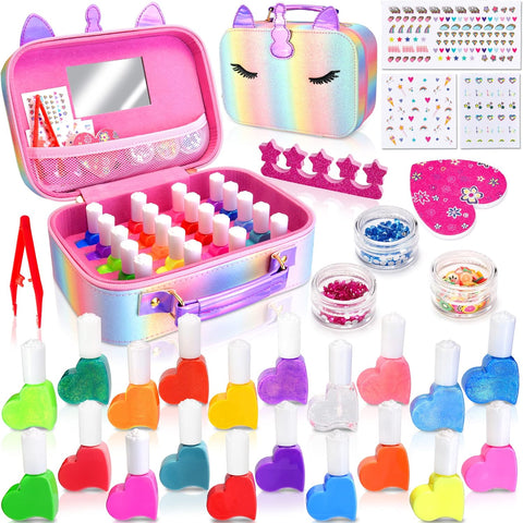 Lubibi Kids Nail Polish Sets for Girls, New but mirror has a crack, scruffy box