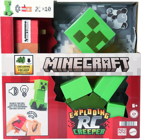 Mattel Minecraft Exploding RC Creeper, Used-very good, tested, open, scruffy box,