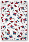 Hello Kitty Officially Licensed Fleece Blanket | Size 100 x 150cm | White- new but scruffy packaging