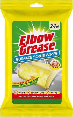 Elbow Grease Surface Scrub Wipes Antibacterial 24 wipes- 1 pack