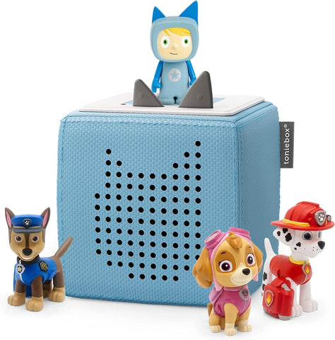 tonies Toniebox Paw Patrol Bundle Incl. 1 Creative and 3 Characters: Chase, Skye, and Marshall, used like new , open box